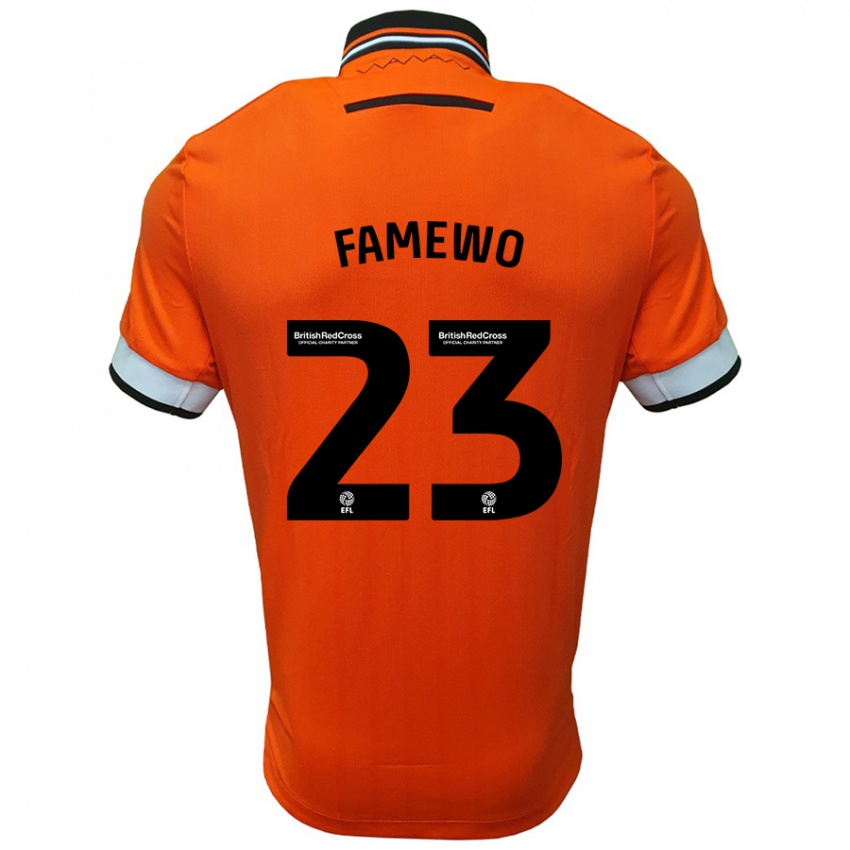 Kinder Akin Famewo #23 Orange Weiß Auswärtstrikot Trikot 2024/25 T-Shirt