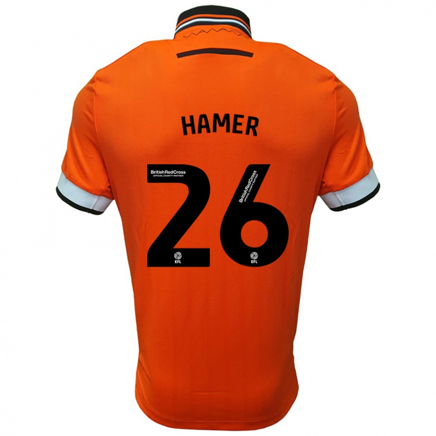 Kinder Ben Hamer #26 Orange Weiß Auswärtstrikot Trikot 2024/25 T-Shirt