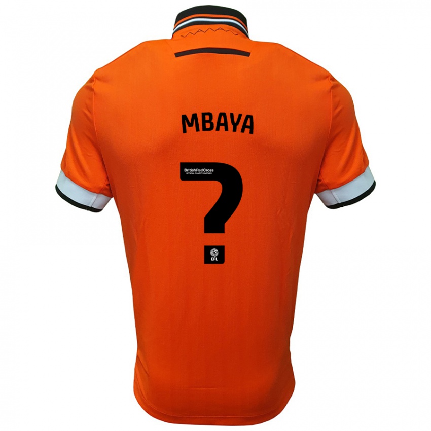 Kinder Voldi Mbaya #0 Orange Weiß Auswärtstrikot Trikot 2024/25 T-Shirt