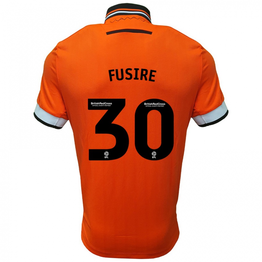 Kinder Sean Fusire #30 Orange Weiß Auswärtstrikot Trikot 2024/25 T-Shirt