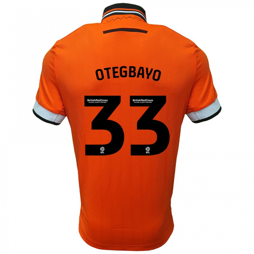 Kinder Gabriel Otegbayo #33 Orange Weiß Auswärtstrikot Trikot 2024/25 T-Shirt