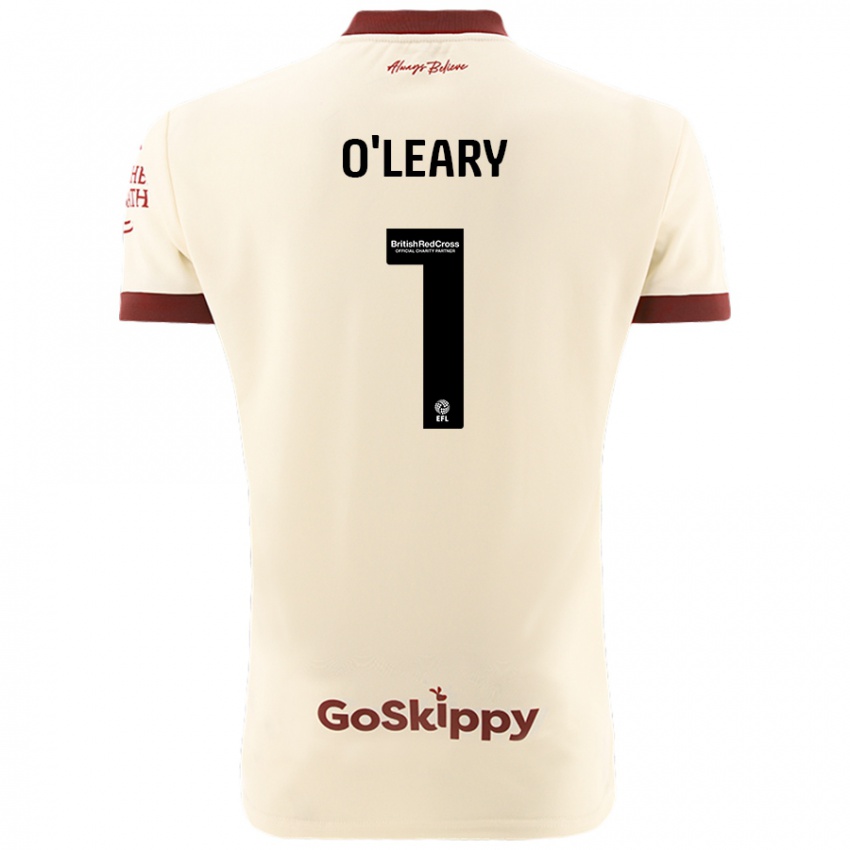 Kinder Max O'leary #1 Cremeweiß Auswärtstrikot Trikot 2024/25 T-Shirt