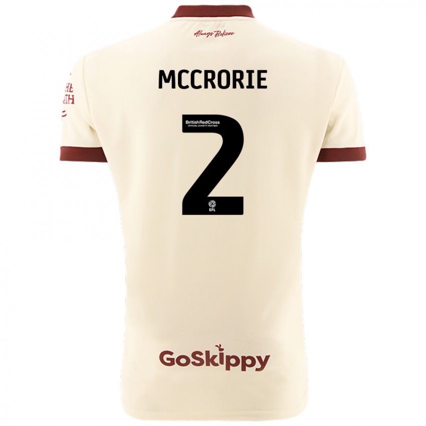 Kinder Ross Mccrorie #2 Cremeweiß Auswärtstrikot Trikot 2024/25 T-Shirt