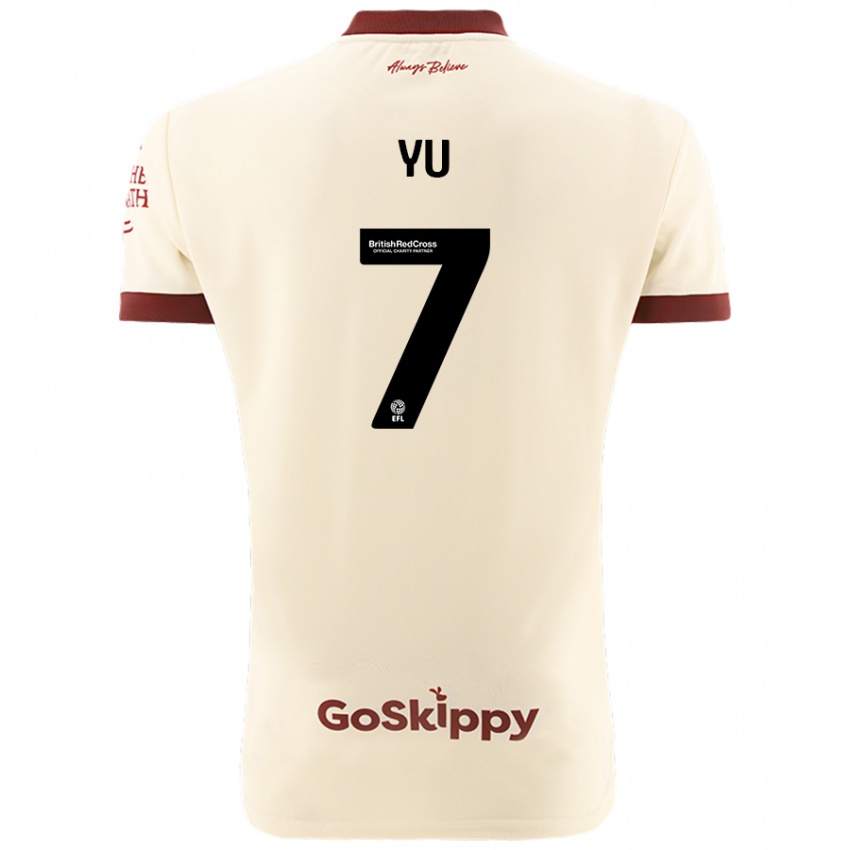 Kinder Yu Hirakawa #7 Cremeweiß Auswärtstrikot Trikot 2024/25 T-Shirt