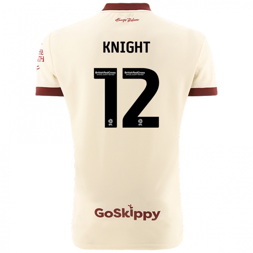 Kinder Jason Knight #12 Cremeweiß Auswärtstrikot Trikot 2024/25 T-Shirt