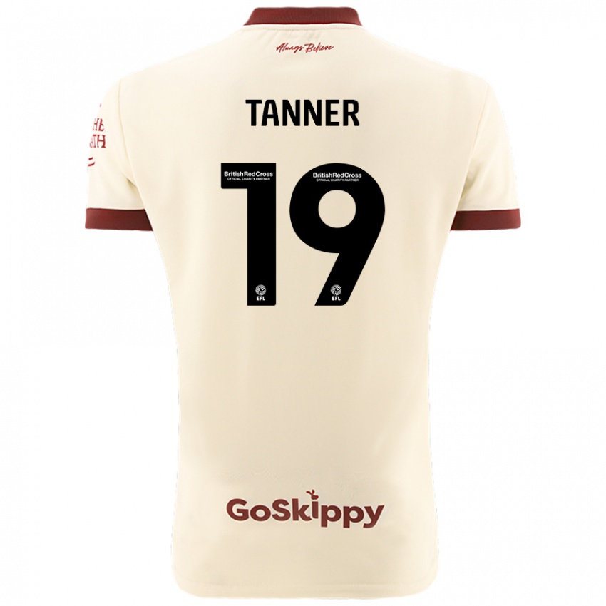 Kinder George Tanner #19 Cremeweiß Auswärtstrikot Trikot 2024/25 T-Shirt