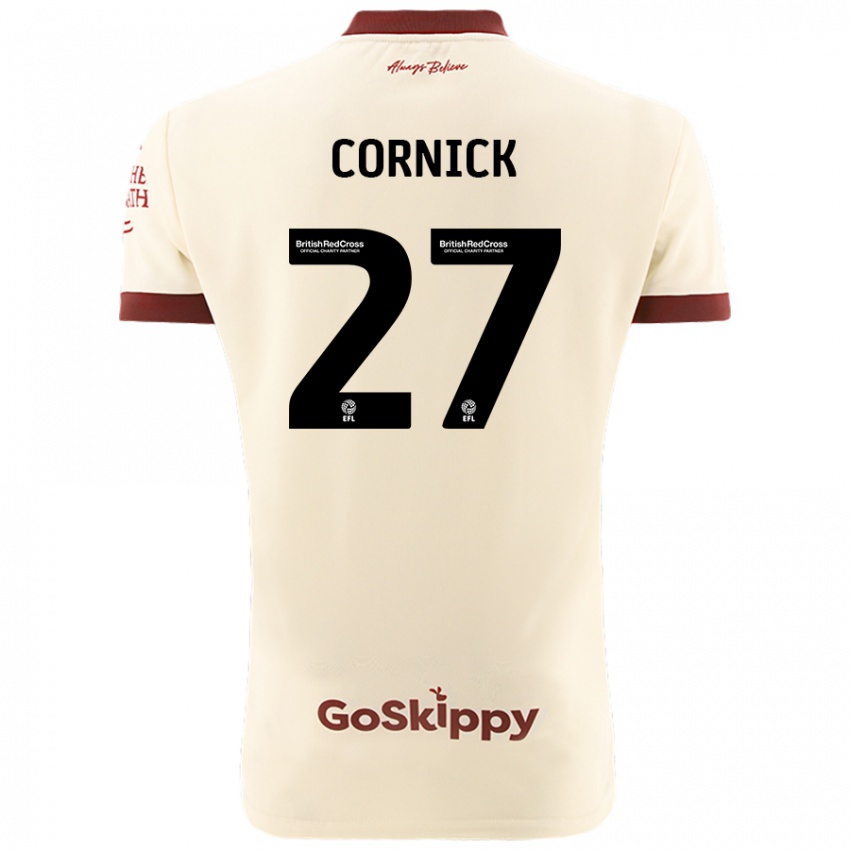 Kinder Harry Cornick #27 Cremeweiß Auswärtstrikot Trikot 2024/25 T-Shirt