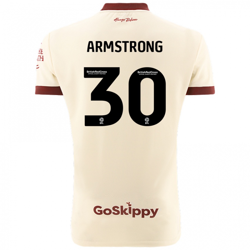 Kinder Sinclair Armstrong #30 Cremeweiß Auswärtstrikot Trikot 2024/25 T-Shirt