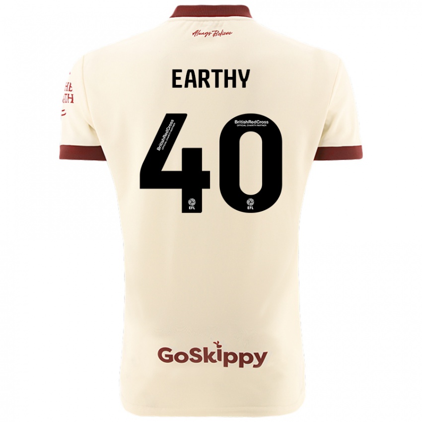 Kinder George Earthy #40 Cremeweiß Auswärtstrikot Trikot 2024/25 T-Shirt