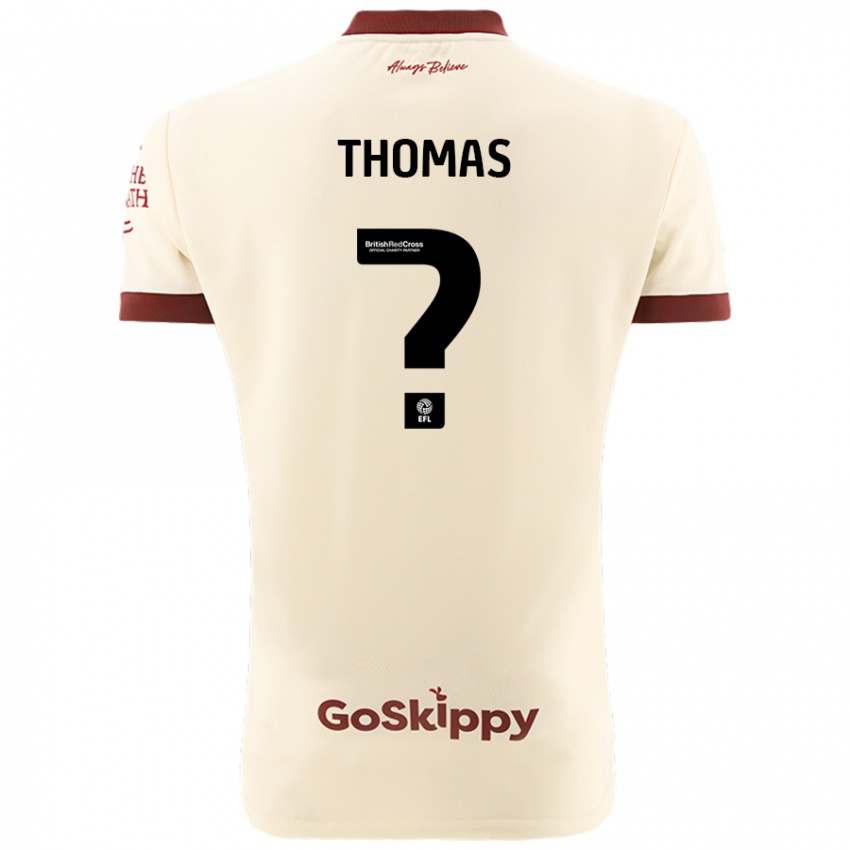 Kinder Olly Thomas #0 Cremeweiß Auswärtstrikot Trikot 2024/25 T-Shirt