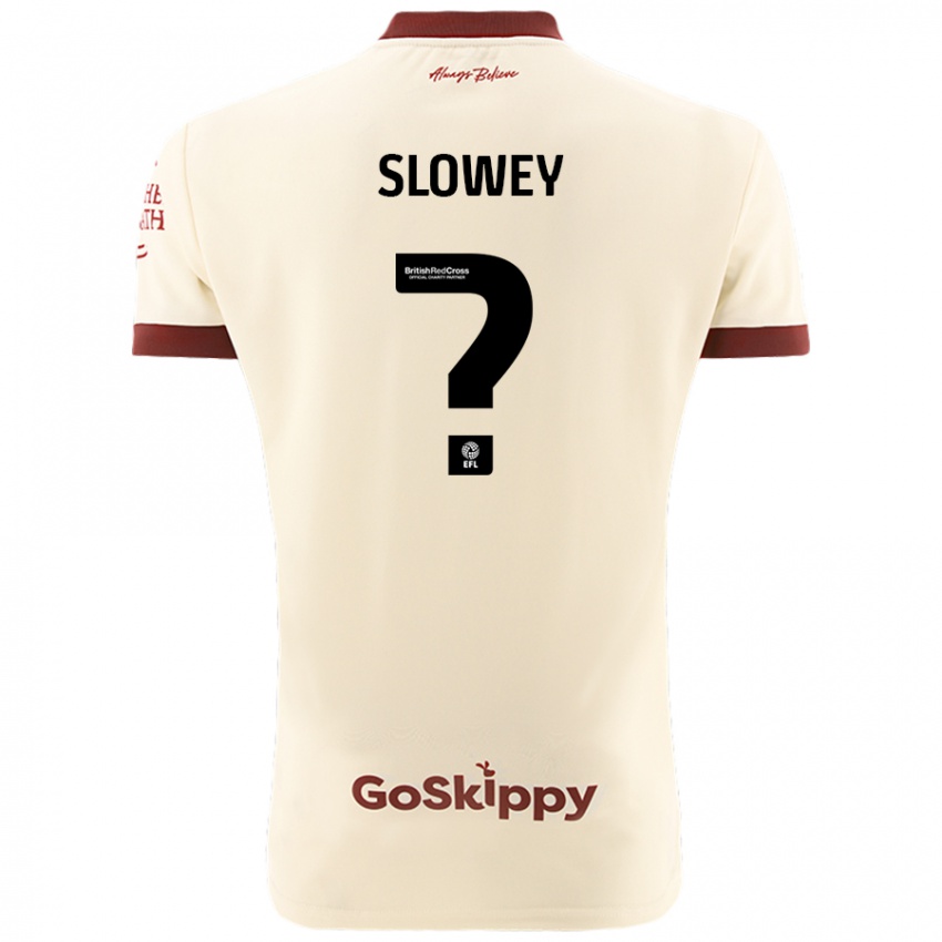 Kinder Josh Campbell-Slowey #0 Cremeweiß Auswärtstrikot Trikot 2024/25 T-Shirt