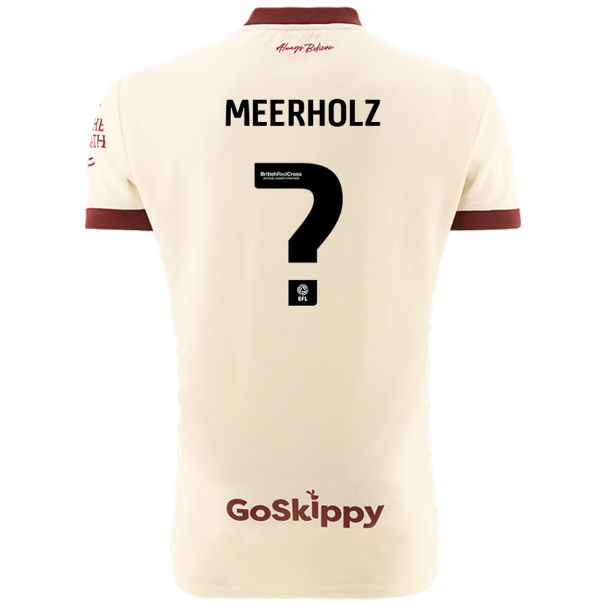 Kinder Jed Meerholz #0 Cremeweiß Auswärtstrikot Trikot 2024/25 T-Shirt