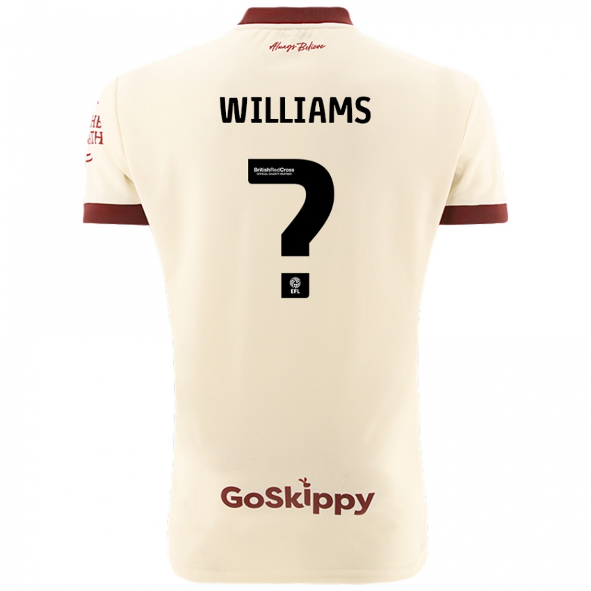 Kinder Ashton Williams #0 Cremeweiß Auswärtstrikot Trikot 2024/25 T-Shirt