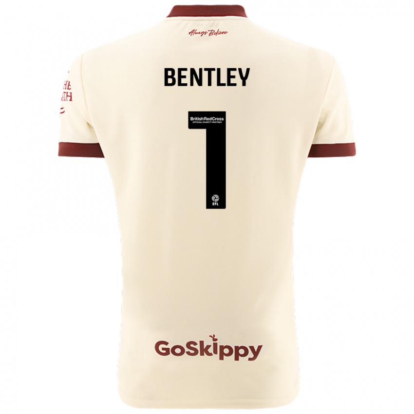 Kinder Fran Bentley #1 Cremeweiß Auswärtstrikot Trikot 2024/25 T-Shirt