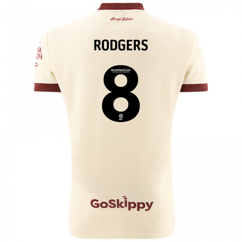 Kinder Amy Rodgers #8 Cremeweiß Auswärtstrikot Trikot 2024/25 T-Shirt