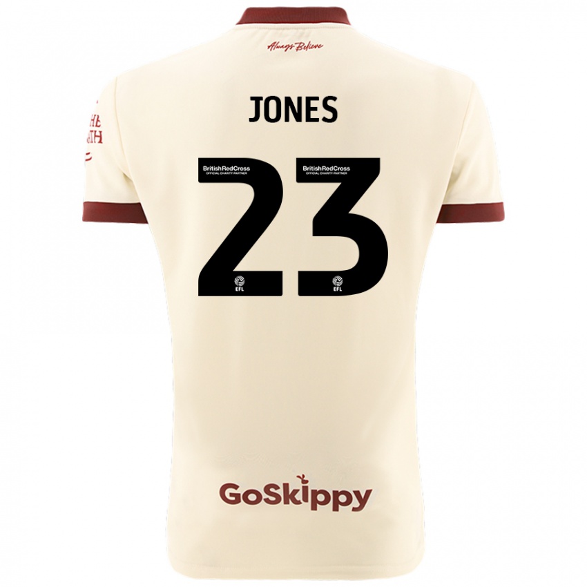 Kinder Carrie Jones #23 Cremeweiß Auswärtstrikot Trikot 2024/25 T-Shirt