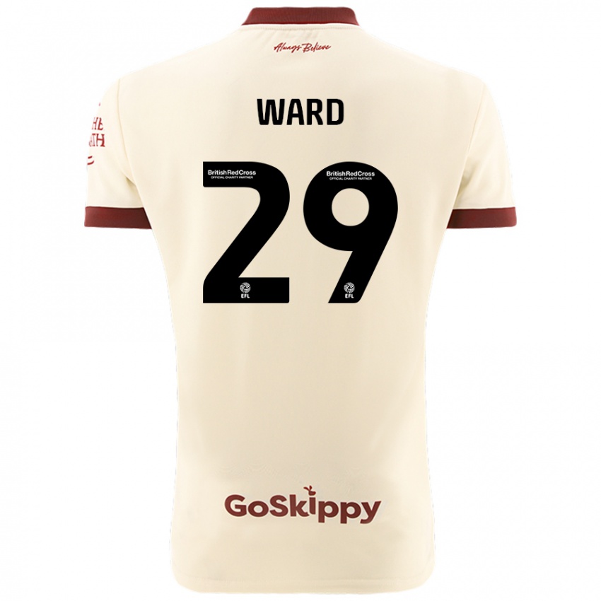 Kinder Mari Ward #29 Cremeweiß Auswärtstrikot Trikot 2024/25 T-Shirt