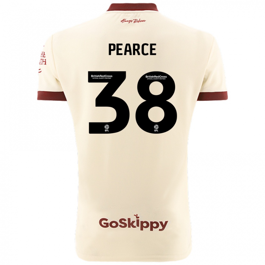 Kinder Manon Pearce #38 Cremeweiß Auswärtstrikot Trikot 2024/25 T-Shirt