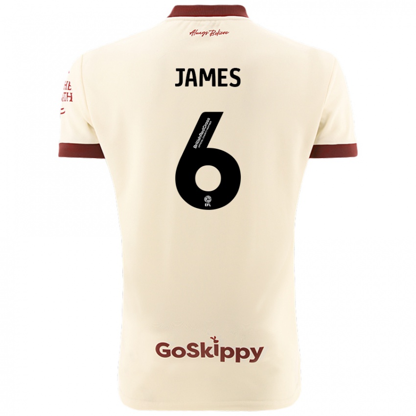 Kinder Matty James #6 Cremeweiß Auswärtstrikot Trikot 2024/25 T-Shirt