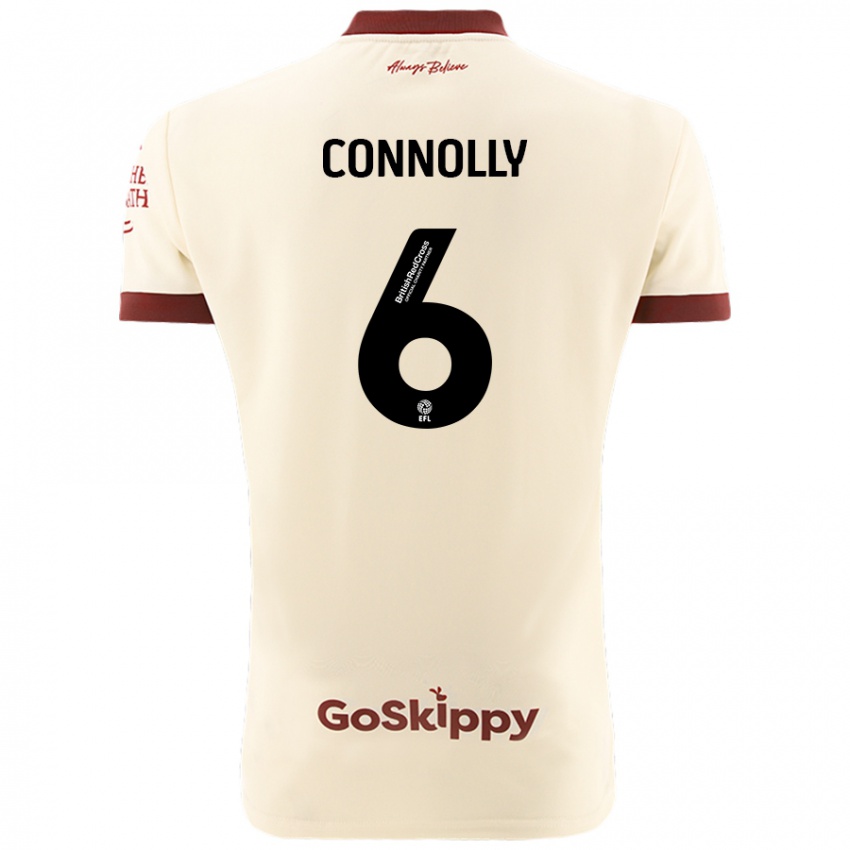 Kinder Megan Connolly #6 Cremeweiß Auswärtstrikot Trikot 2024/25 T-Shirt