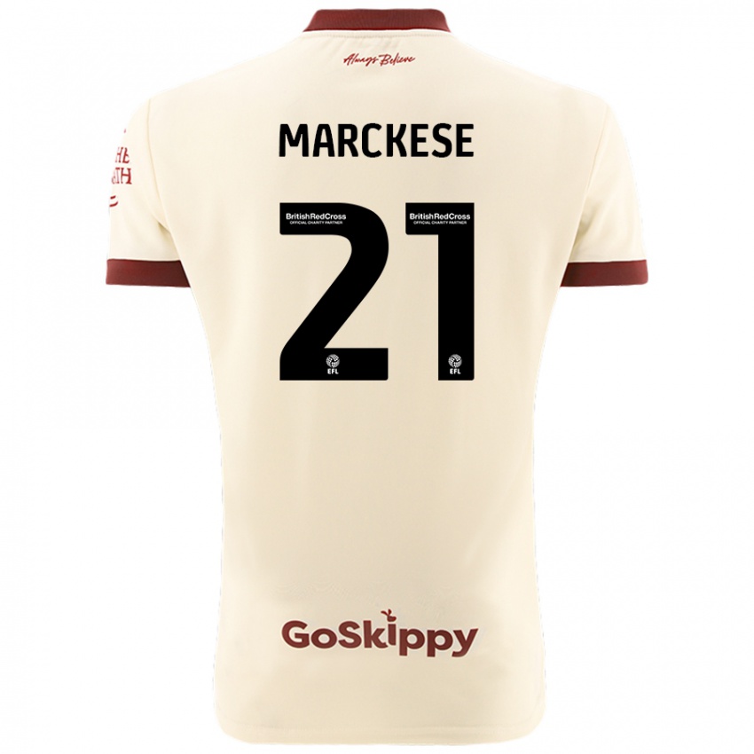 Kinder Kaylan Marckese #21 Cremeweiß Auswärtstrikot Trikot 2024/25 T-Shirt