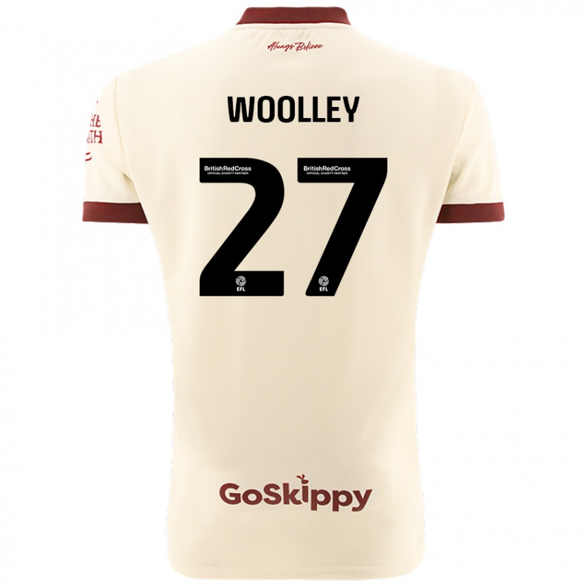 Kinder Jesse Woolley #27 Cremeweiß Auswärtstrikot Trikot 2024/25 T-Shirt