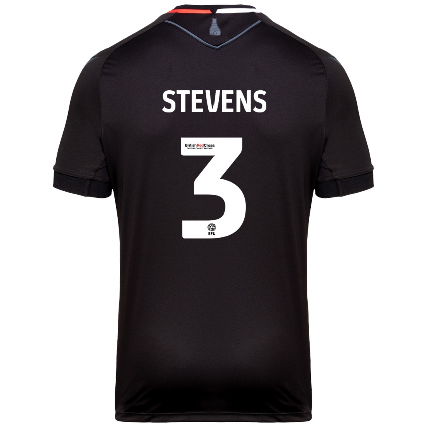 Kinder Enda Stevens #3 Schwarz Auswärtstrikot Trikot 2024/25 T-Shirt