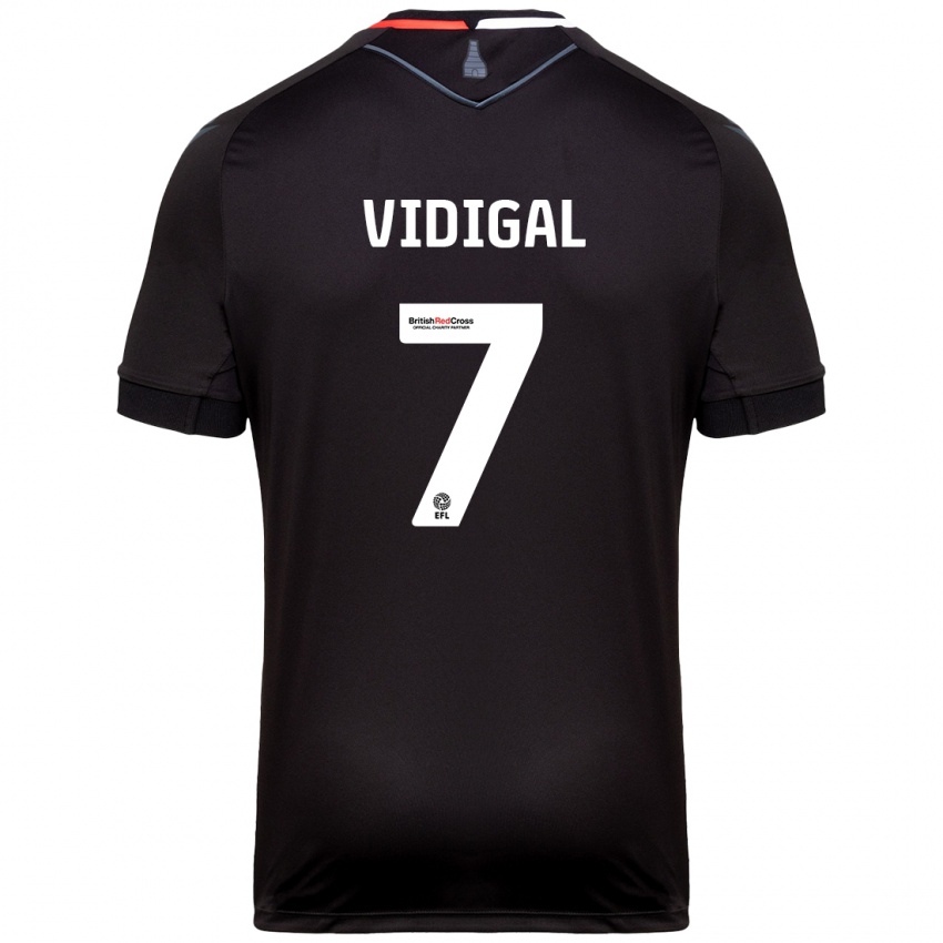 Kinder André Vidigal #7 Schwarz Auswärtstrikot Trikot 2024/25 T-Shirt