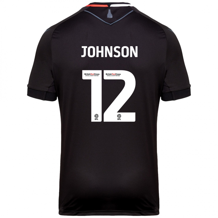 Kinder Daniel Johnson #12 Schwarz Auswärtstrikot Trikot 2024/25 T-Shirt