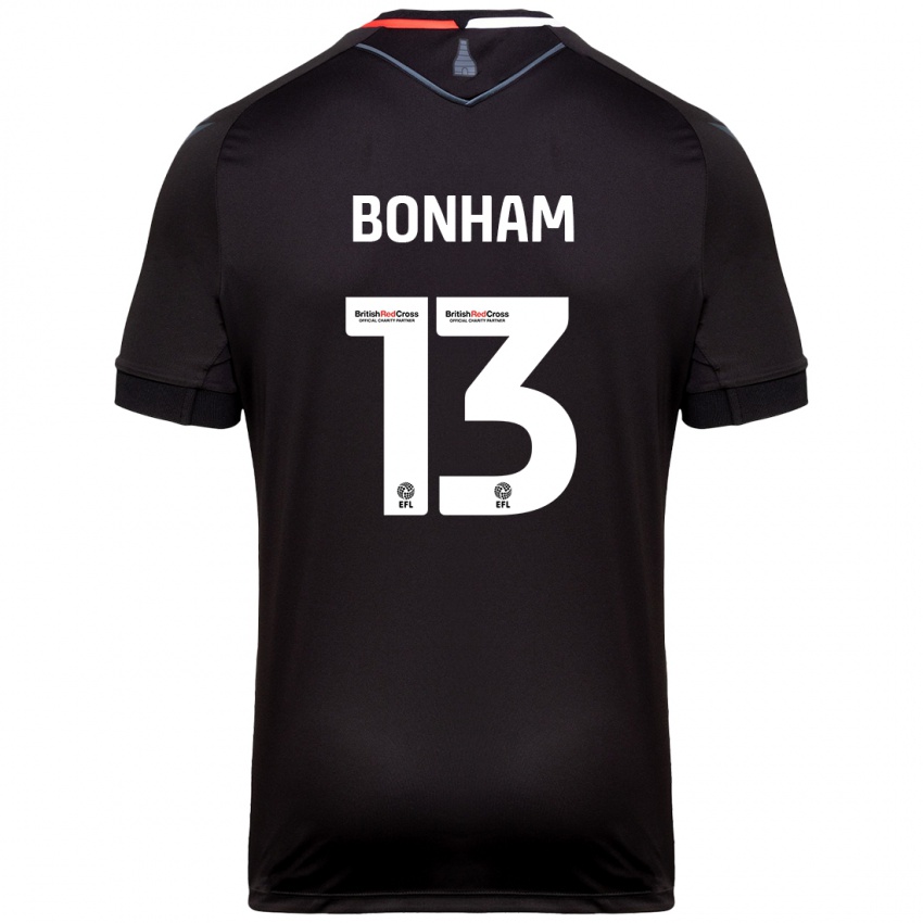 Kinder Jack Bonham #13 Schwarz Auswärtstrikot Trikot 2024/25 T-Shirt