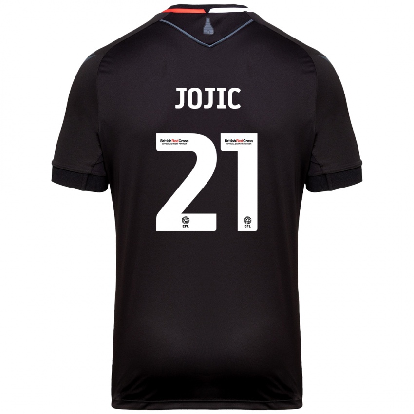 Kinder Nikola Jojic #21 Schwarz Auswärtstrikot Trikot 2024/25 T-Shirt