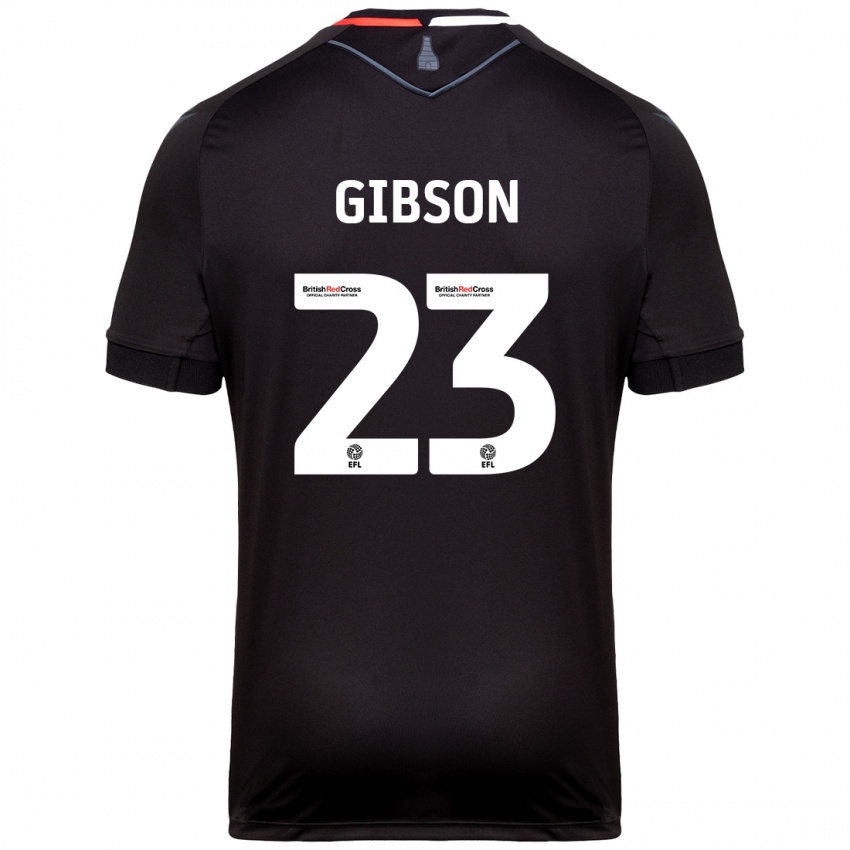 Kinder Ben Gibson #23 Schwarz Auswärtstrikot Trikot 2024/25 T-Shirt