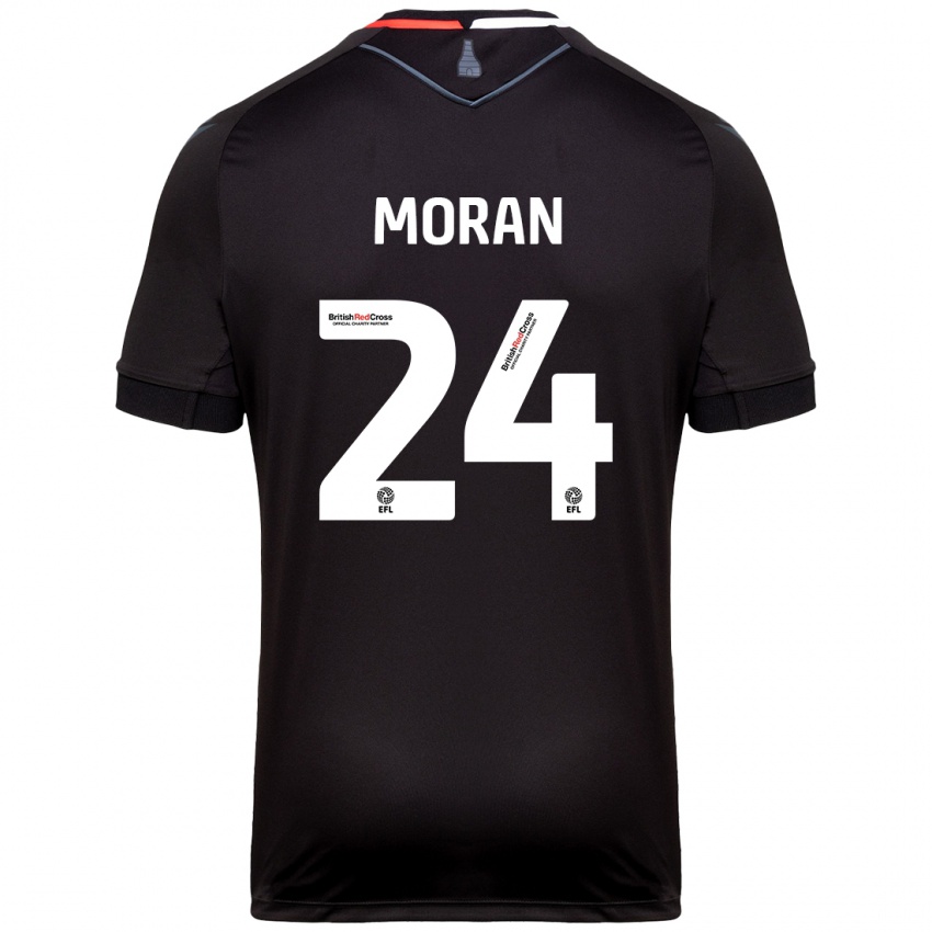 Kinder Andrew Moran #24 Schwarz Auswärtstrikot Trikot 2024/25 T-Shirt