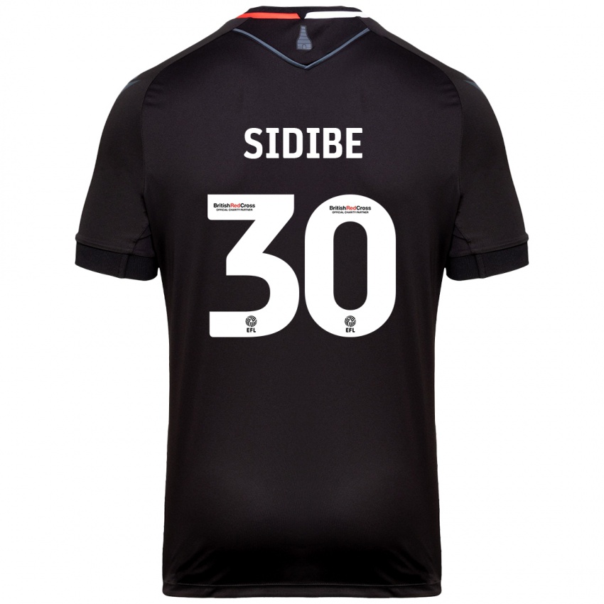 Kinder Souleymane Sidibe #30 Schwarz Auswärtstrikot Trikot 2024/25 T-Shirt