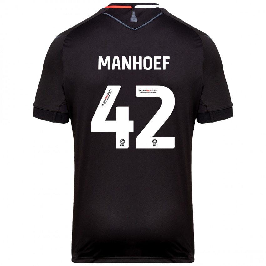 Kinder Million Manhoef #42 Schwarz Auswärtstrikot Trikot 2024/25 T-Shirt