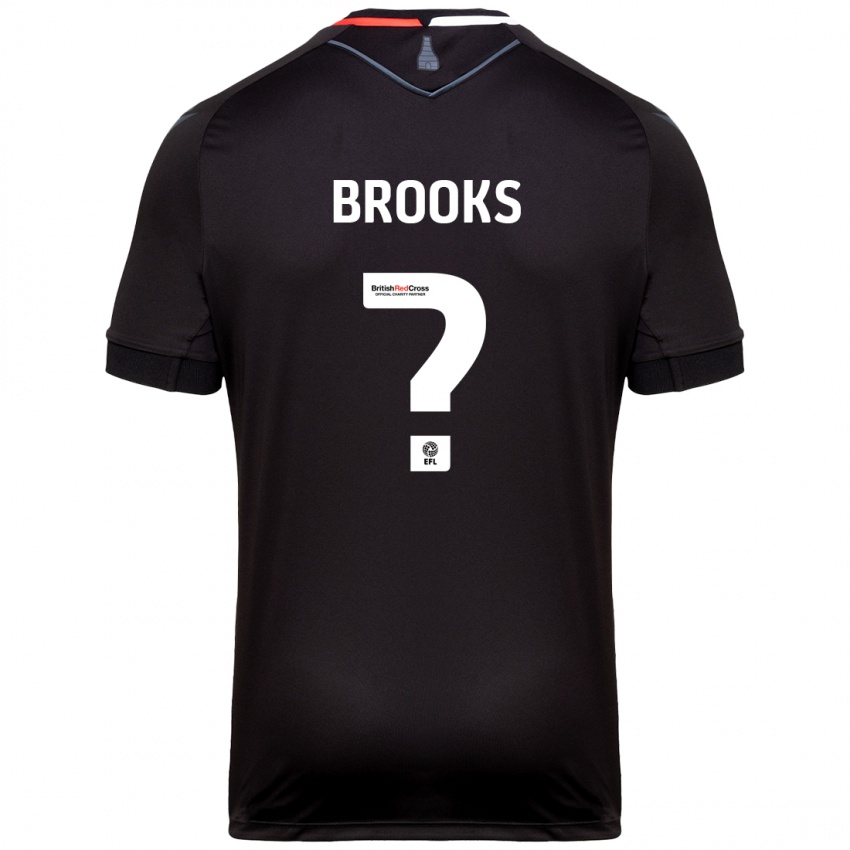 Kinder Alfie Brooks #0 Schwarz Auswärtstrikot Trikot 2024/25 T-Shirt