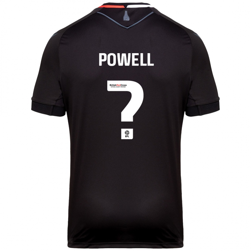 Kinder Owen Powell #0 Schwarz Auswärtstrikot Trikot 2024/25 T-Shirt