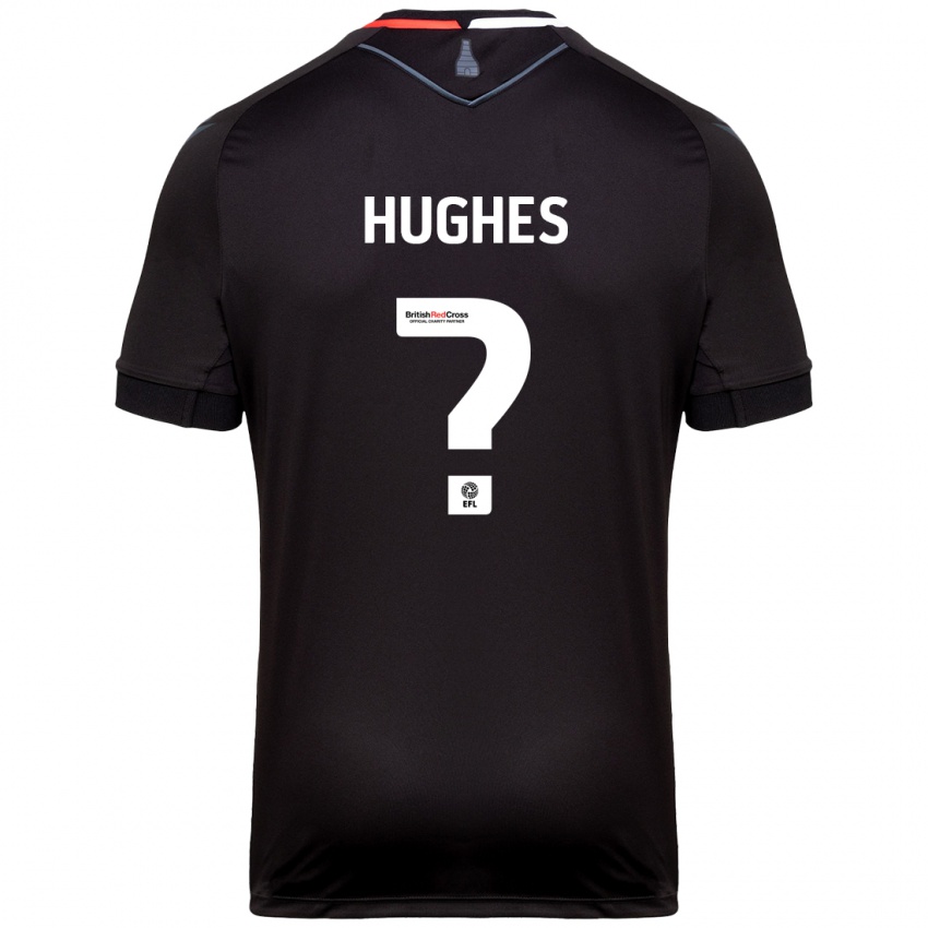 Kinder Jonny Hughes #0 Schwarz Auswärtstrikot Trikot 2024/25 T-Shirt