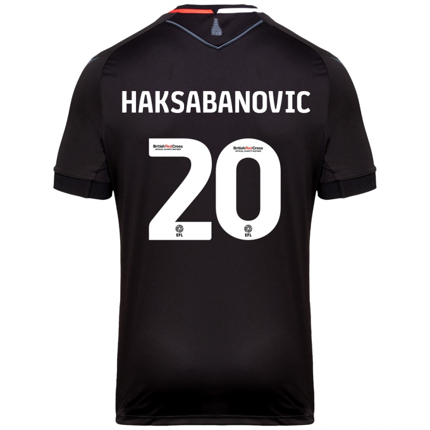 Kinder Sead Hakšabanović #20 Schwarz Auswärtstrikot Trikot 2024/25 T-Shirt