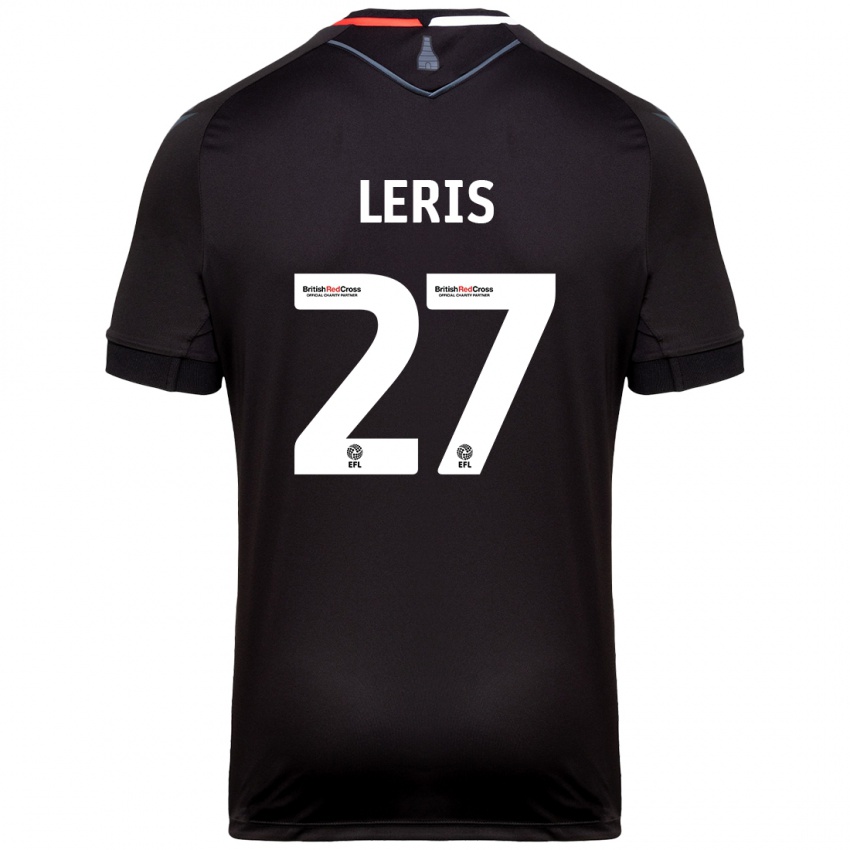 Kinder Mehdi Léris #27 Schwarz Auswärtstrikot Trikot 2024/25 T-Shirt