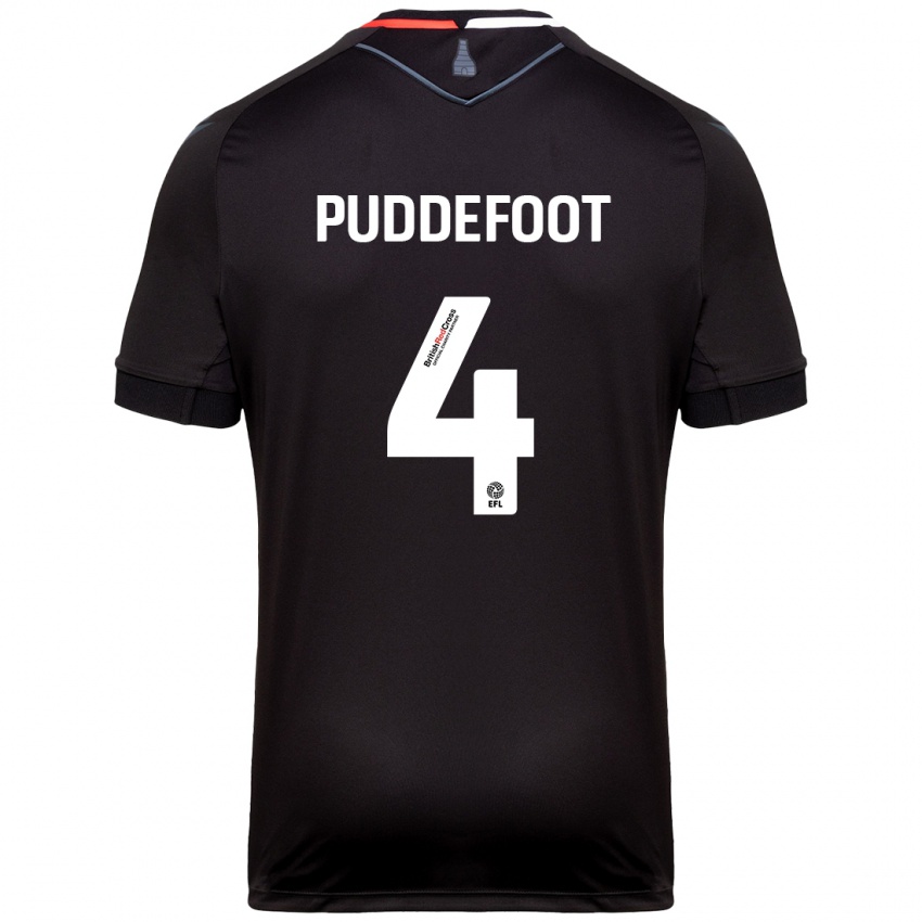 Kinder Danielle Puddefoot #4 Schwarz Auswärtstrikot Trikot 2024/25 T-Shirt