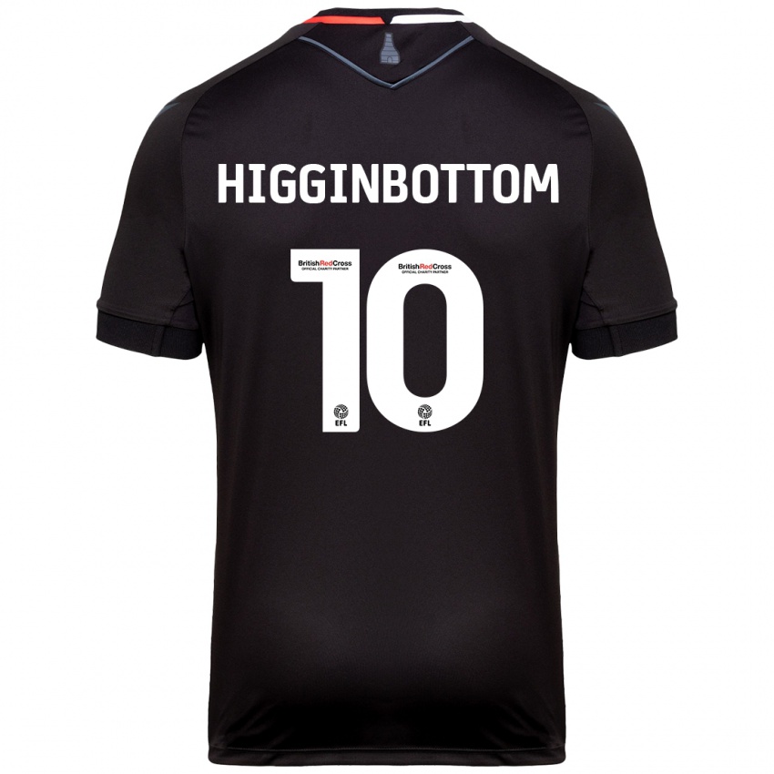 Kinder Alice Higginbottom #10 Schwarz Auswärtstrikot Trikot 2024/25 T-Shirt