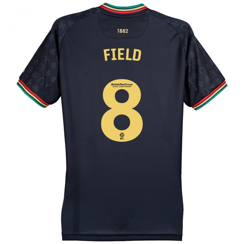 Kinder Sam Field #8 Dunkelmarineblau Auswärtstrikot Trikot 2024/25 T-Shirt