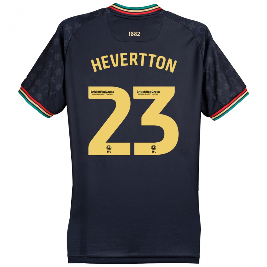 Kinder Hevertton #23 Dunkelmarineblau Auswärtstrikot Trikot 2024/25 T-Shirt