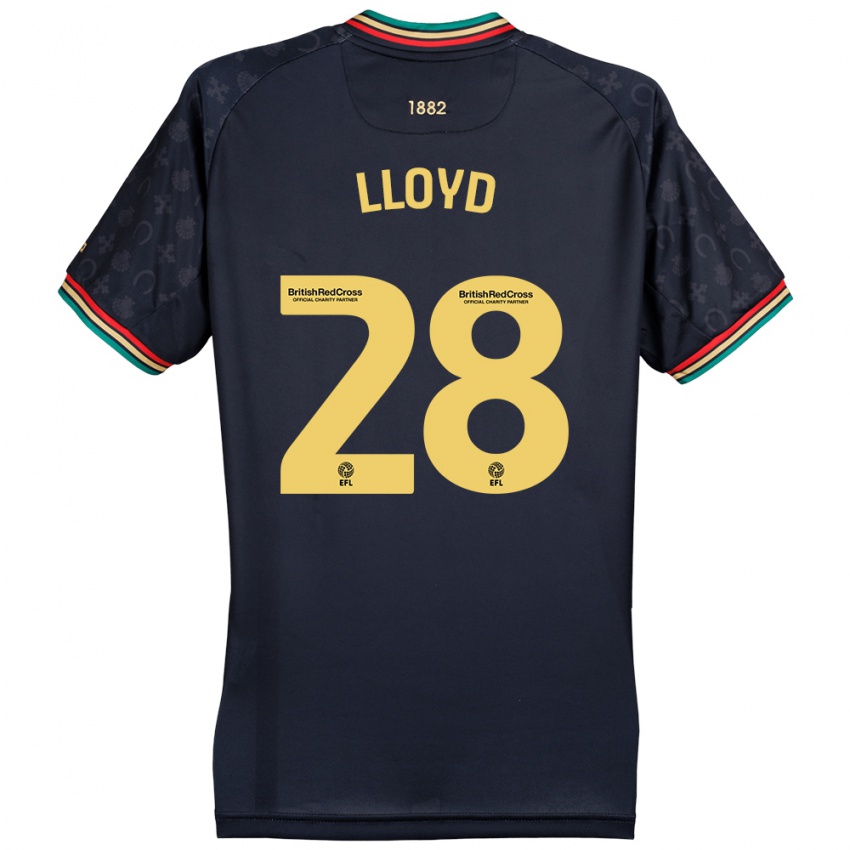 Kinder Alfie Lloyd #28 Dunkelmarineblau Auswärtstrikot Trikot 2024/25 T-Shirt