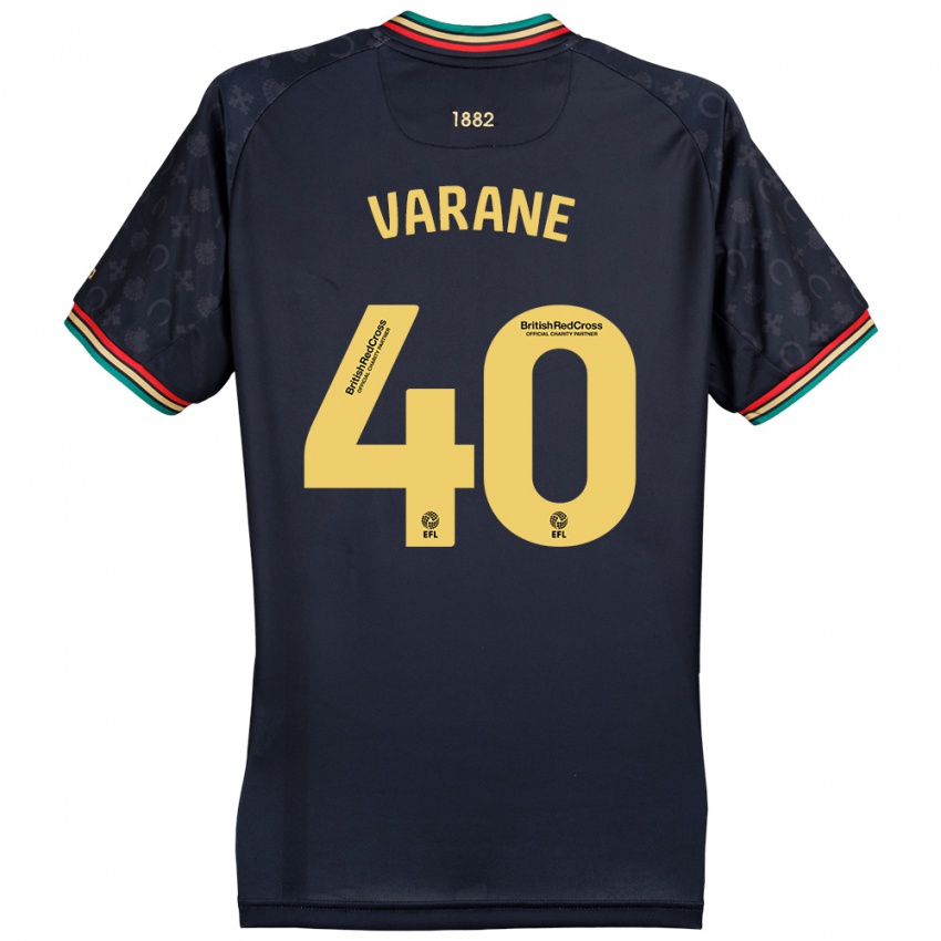 Kinder Jonathan Varane #40 Dunkelmarineblau Auswärtstrikot Trikot 2024/25 T-Shirt