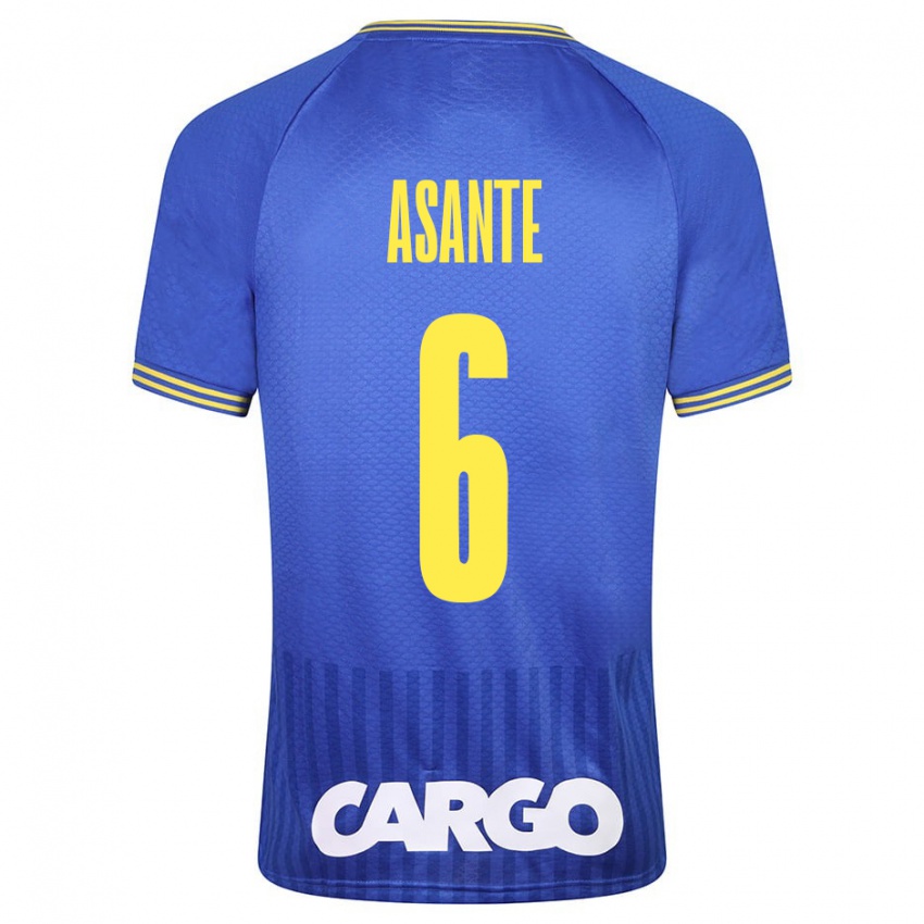 Kinder Tyrese Asante #6 Weiß Auswärtstrikot Trikot 2024/25 T-Shirt