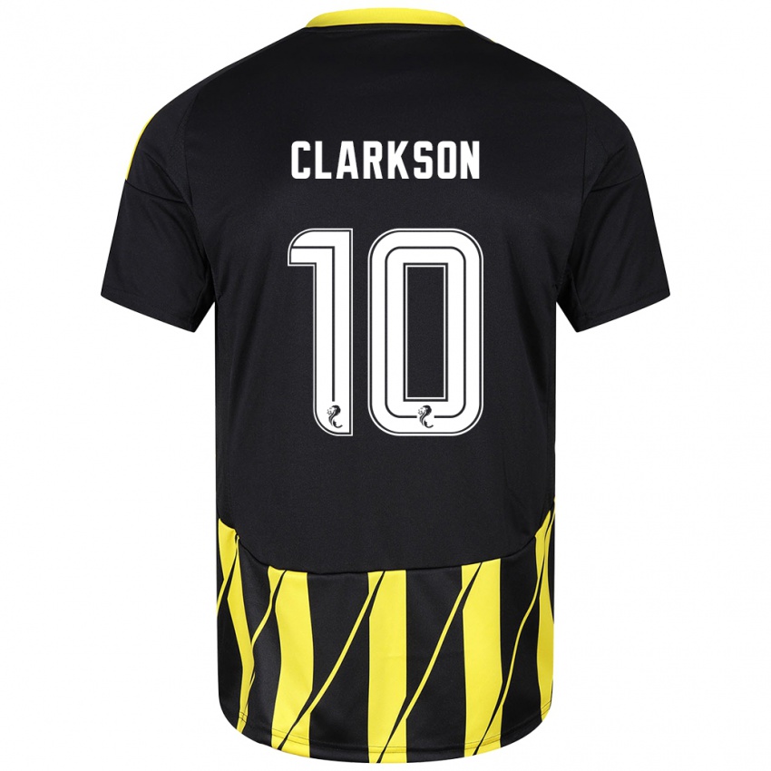 Kinder Leighton Clarkson #10 Schwarz Gelb Auswärtstrikot Trikot 2024/25 T-Shirt