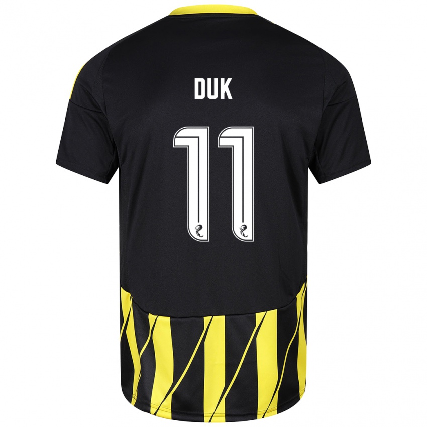 Kinder Duk #11 Schwarz Gelb Auswärtstrikot Trikot 2024/25 T-Shirt