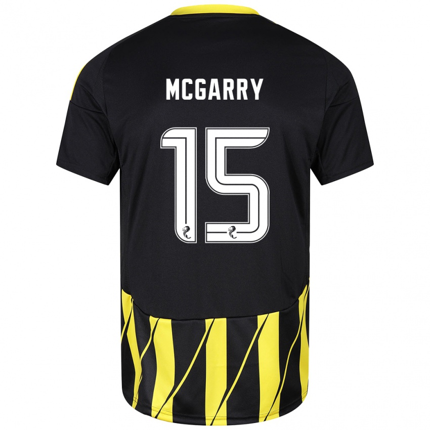 Kinder James Mcgarry #15 Schwarz Gelb Auswärtstrikot Trikot 2024/25 T-Shirt